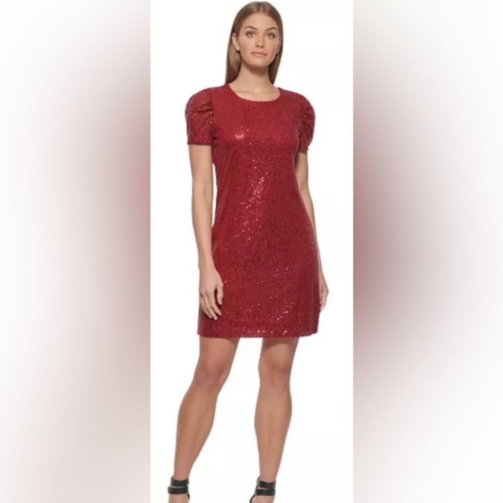 Red Sequin Dress - DKNY